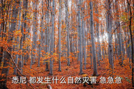 澳大利亞有什么自然災(zāi)害，澳大利亞最近的自然災(zāi)害