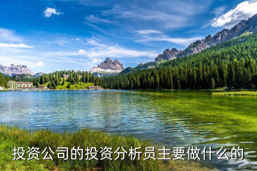 投資分析師做什么，投資分析師是什么職業(yè)