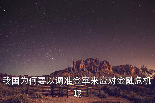 我國(guó)為何要以調(diào)準(zhǔn)金率來(lái)應(yīng)對(duì)金融危機(jī)呢