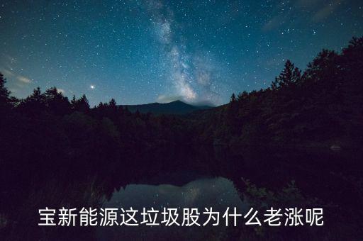 垃圾股為什么漲，寶新能源這垃圾股為什么老漲呢