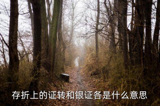 贖證轉(zhuǎn)按什么意思，存折上的證轉(zhuǎn)和銀證各是什么意思