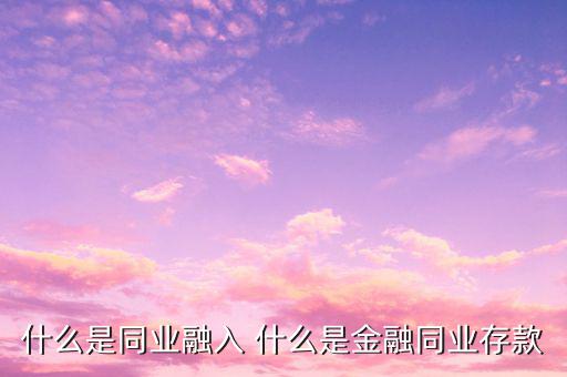 什么行業(yè)屬于同業(yè)賬戶，什么是銀行同業(yè)業(yè)務(wù)