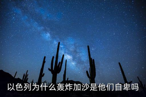 為什么以色列轟炸加沙沒人管，為什么以色列到處侵略他國而沒有人管管他制裁他