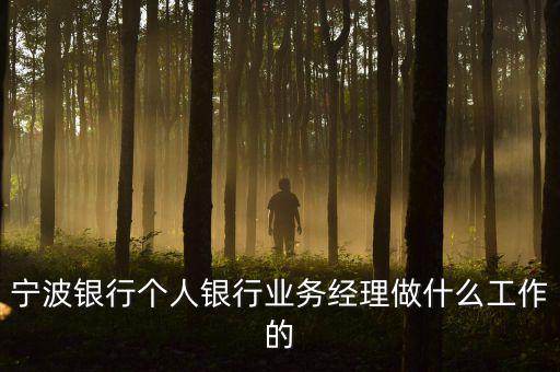 銀行業(yè)務(wù)經(jīng)理是干什么的，寧波銀行個人銀行業(yè)務(wù)經(jīng)理做什么工作的