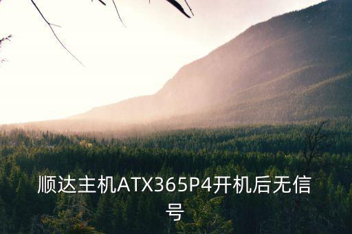 南方保本順達(dá)為什么沒有代碼，順達(dá)主機(jī)ATX365P4開機(jī)后無信號