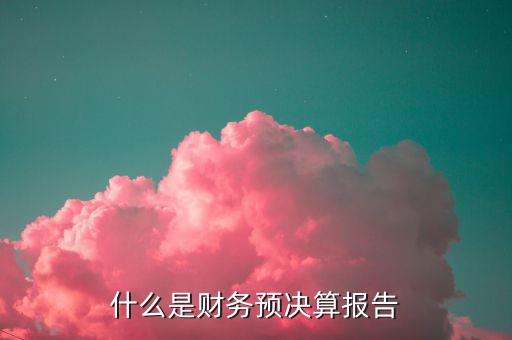 什么是財務(wù)決算報告，什么是財務(wù)預(yù)決算報告