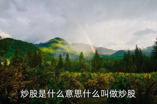 炒股票是什么意思，炒股是什么意思