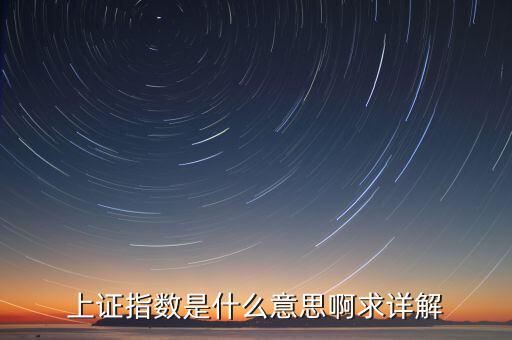 上證指數(shù)是什么意思，上證指數(shù)是什么意思求指教
