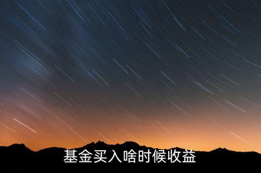 認購的基金什么時候有收益，基金買入啥時候收益