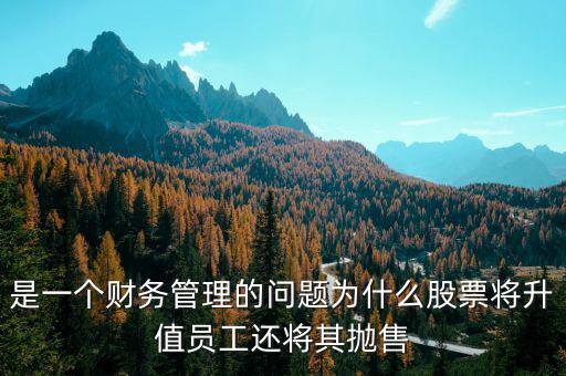 為什么要拋售股票，是一個(gè)財(cái)務(wù)管理的問題為什么股票將升值員工還將其拋售