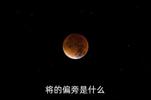 什么將什么，將的偏旁是什么