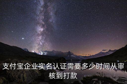 融業(yè)網什么時候立案，支付寶企業(yè)實名認證需要多少時間從審核到打款