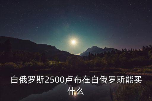 白俄羅斯盧布50可以買什么，白俄羅斯2500盧布在白俄羅斯能買什么