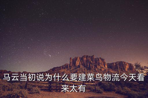 馬云為什么要做物流，馬云為何不搞物流