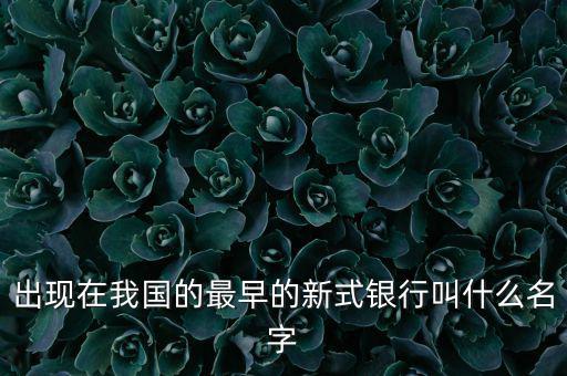 出現(xiàn)在我國(guó)的最早的新式銀行叫什么名字