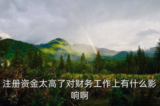 注冊(cè)資金高有什么風(fēng)險(xiǎn)，注冊(cè)資金太高了對(duì)財(cái)務(wù)工作上有什么影響啊