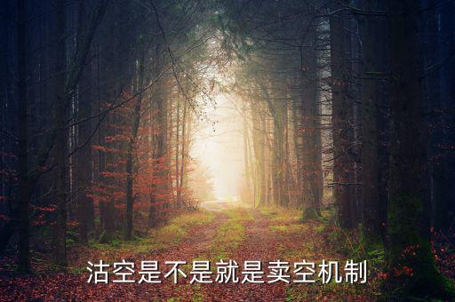 沽空機(jī)制是什么，什么是沽空沽空是什么意思