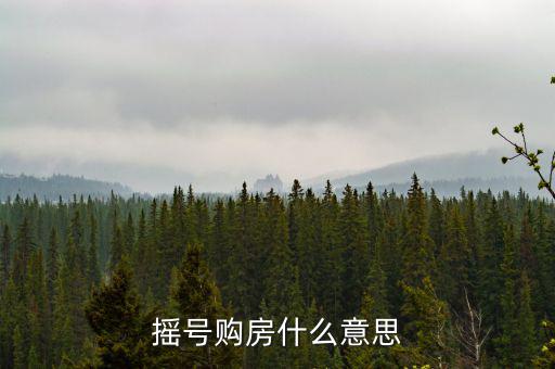 什么是搖號選房，買房搖號是什么意思