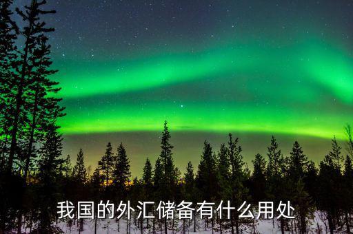 國(guó)家外匯儲(chǔ)備是干什么用的，國(guó)家外匯儲(chǔ)備的用途有哪些