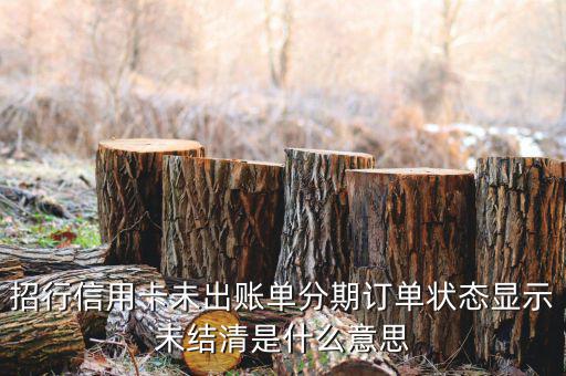 分期后未出帳單什么意思，信用卡分期還款什么是已出賬單和未出賬單