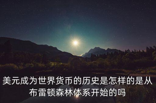 美元什么時候成為國際貨幣，美元是如何成為世界貨幣的