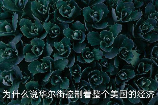 美國為什么離不開華爾街，為什么說華爾街控制著整個美國的經(jīng)濟