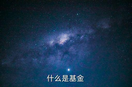 什么叫基金，基金什么意思
