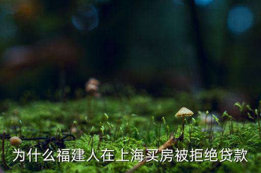 福建人為什么不能貸款，為什么福建人在上海買房被拒絕貸款