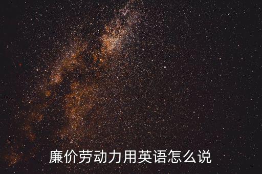 廉價(jià)勞動(dòng)力是什么意思，post horse是什么意思