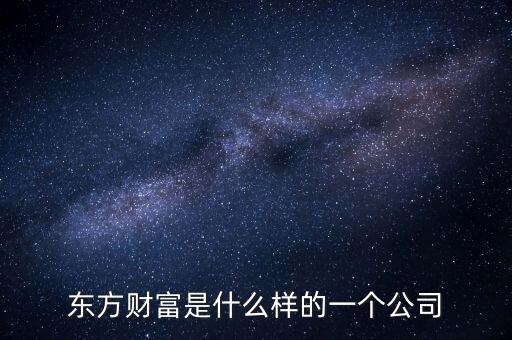 東方資財是什么公司，東方財經(jīng)是什么