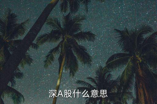 深A股什么意思