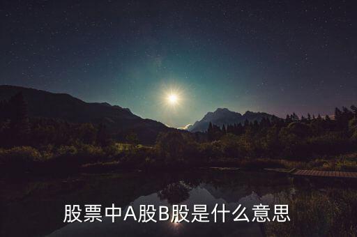 b股有什么意義，股票中A股B股是什么意思