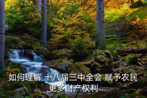 什么是農(nóng)民住房財(cái)產(chǎn)權(quán)，如何理解 十八屆三中全會(huì) 賦予農(nóng)民更多財(cái)產(chǎn)權(quán)利