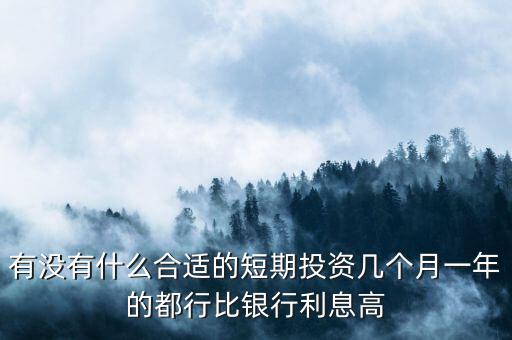 短期每月投資適合做什么，短期小投資最好做什么呢2個(gè)月期限