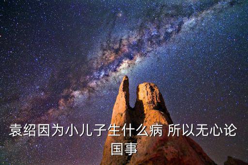 袁紹因?yàn)樾鹤由裁床?所以無心論國(guó)事
