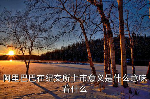 阿里巴巴在美國上市意味著什么，阿里巴巴在紐交所上市意義是什么意味著什么