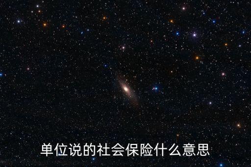 單位社保是什么，單位說的社會(huì)保險(xiǎn)什么意思