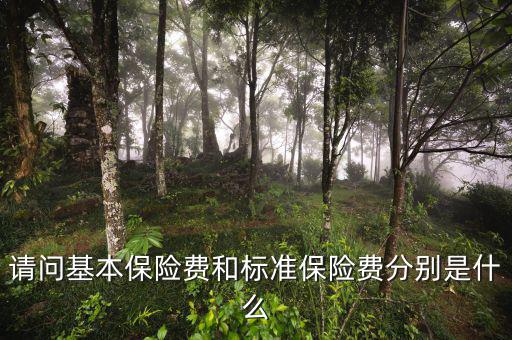 標準保費什么意思，請問基本保險費和標準保險費分別是什么