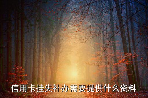 信用卡掛失需要什么，銀行信用卡掛失要帶哪些東西啊