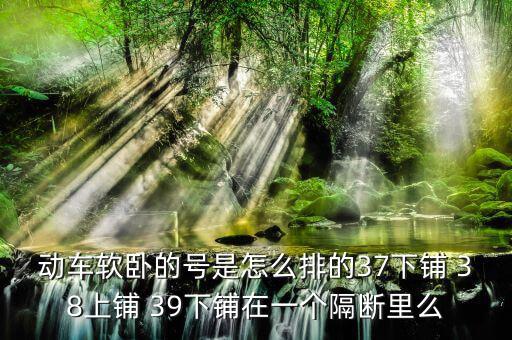 動(dòng)車軟臥的號是怎么排的37下鋪 38上鋪 39下鋪在一個(gè)隔斷里么