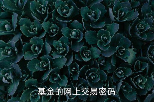 基金交易密碼是什么，基金的網(wǎng)上交易密碼
