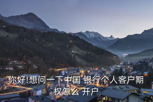你好!想問一下中國 銀行個(gè)人客戶期權(quán)怎么 開戶