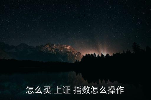 怎么買(mǎi) 上證 指數(shù)怎么操作