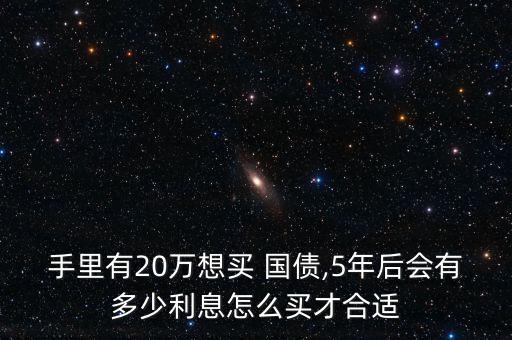 手里有20萬(wàn)想買 國(guó)債,5年后會(huì)有多少利息怎么買才合適