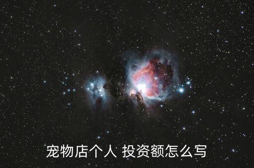 投資規(guī)模怎么寫,寵物店投資建筑規(guī)?？商顚懡ㄖ偨痤~