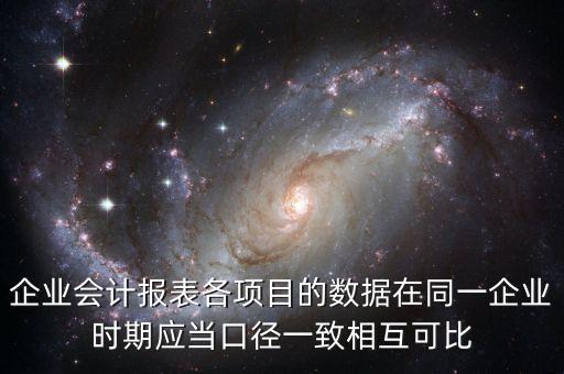 企業(yè)會計(jì)報(bào)表各項(xiàng)目的數(shù)據(jù)在同一企業(yè)時期應(yīng)當(dāng)口徑一致相互可比