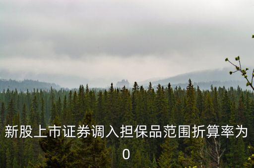新股上市證券調(diào)入擔保品范圍折算率為0