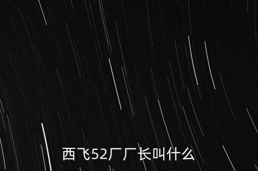 西飛廠長(zhǎng)是什么級(jí)別，西飛52廠廠長(zhǎng)叫什么
