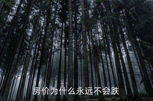 房價(jià)為什么永遠(yuǎn)不會(huì)跌