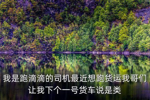 滴滴貨運(yùn)是什么，我是跑滴滴的司機(jī)最近想跑貨運(yùn)我哥們讓我下個(gè)一號(hào)貨車說(shuō)是類
